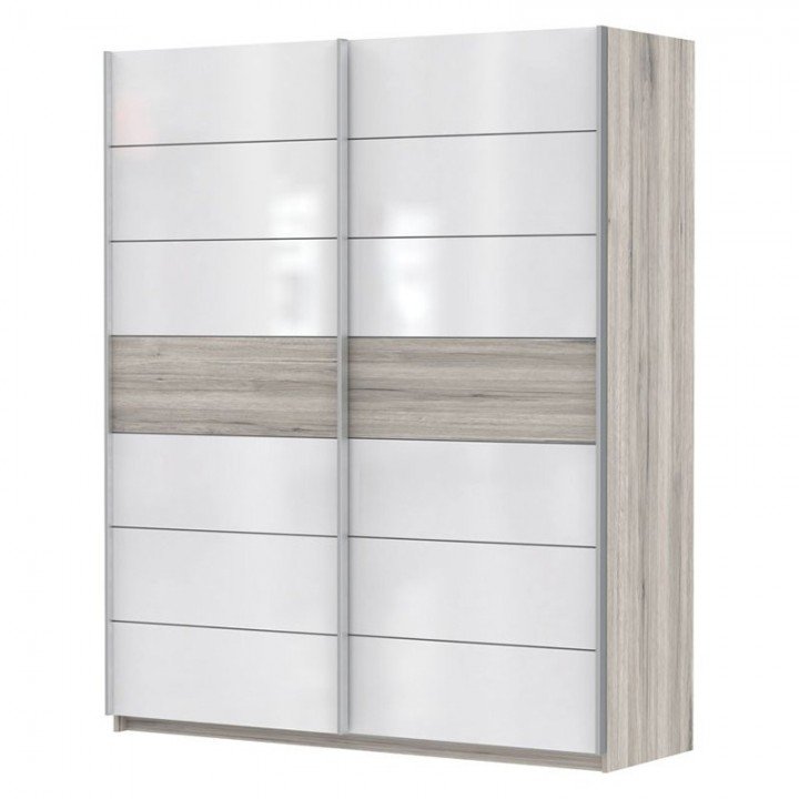 Шафа-купе RONDINO RDNS727E1 Forte дуб пісочний / білий глянець